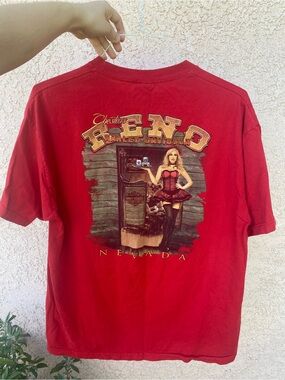 Harley-Davidson Reno Nevada  Red Crewneck Tee.